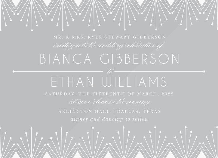 Our Deco Classic Clear Wedding Invitations are classically elegant.
