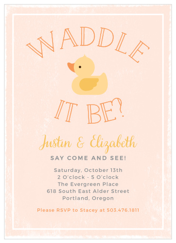 Our Little Duck Baby Shower Invitations are nearly- but not quite- as adorable as your newborn will be.