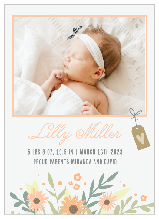 Spread the joy with our lively Tea Bouquet Birth Announcements.