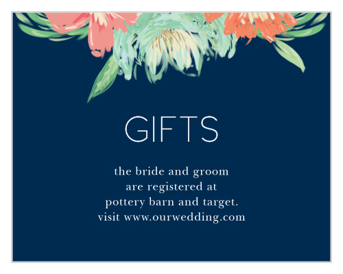 Help your loved ones know the best way to give that support with our Tropical Blooms Registry Cards.