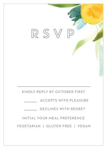 Simplify your wedding planning and skip the guesswork with our energetic Summer Bouquet Response Cards.