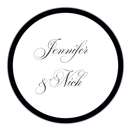 Simple Elegance Wedding Stickers