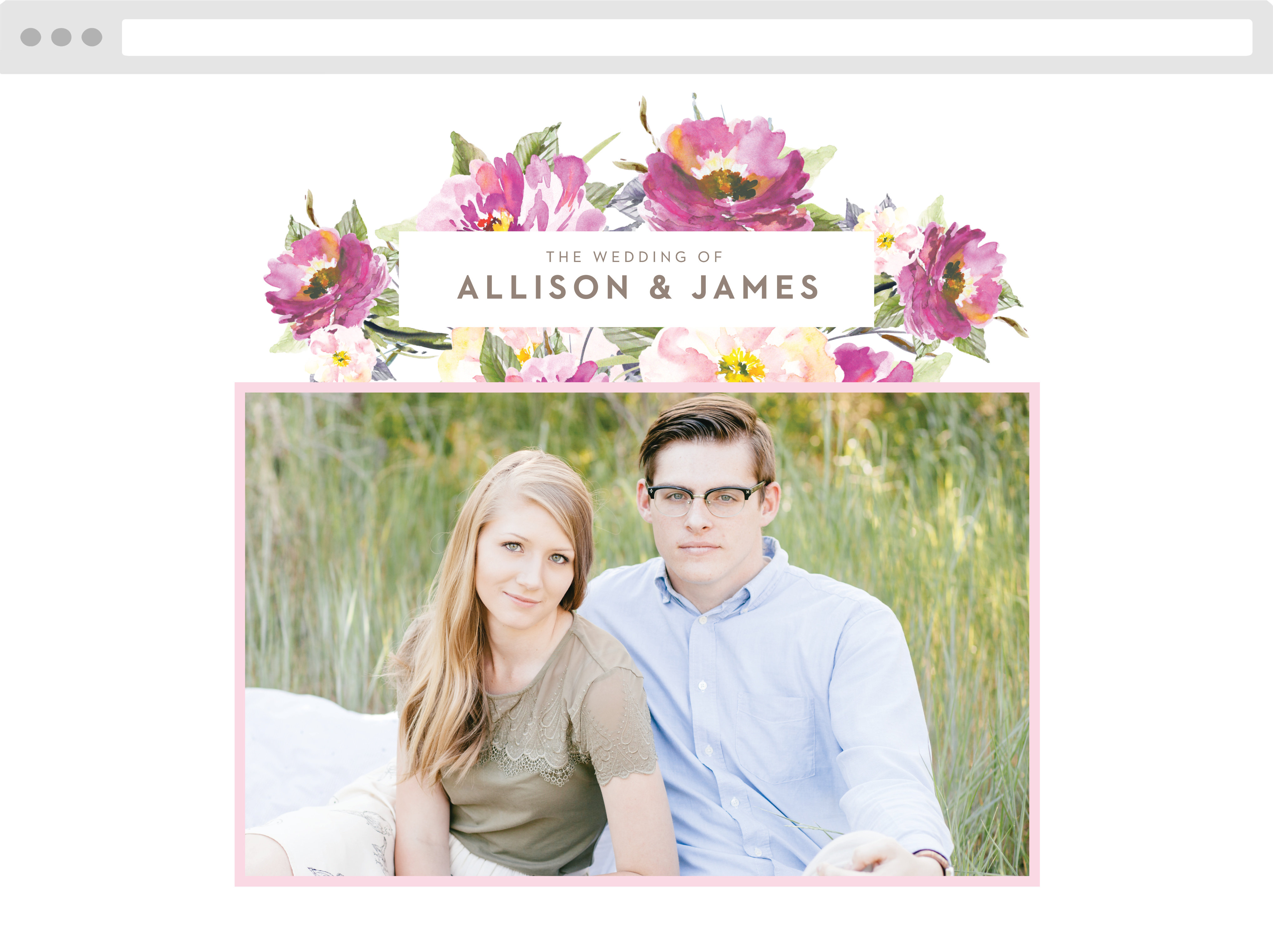 Simple Spring Wedding Website