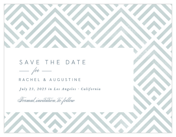 Be sure family and friends mark their calendars for your wedding when you send out our Elegantly Modern Save the Date Cards.