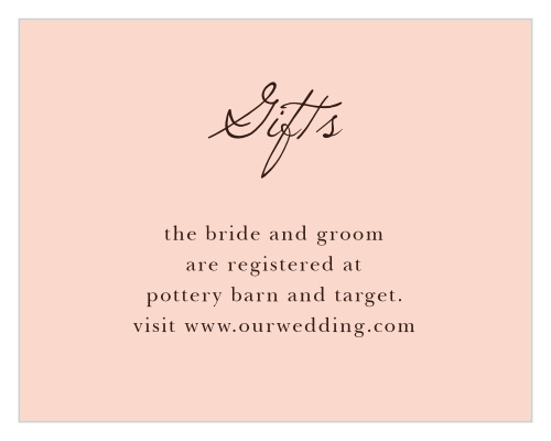 Let your friends and family know the best way to give that support with our Autumn Aubergine Registry Cards.