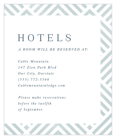 Suggest the best local hotel to your out-of-town family and friends with our Elegantly Modern Accommodation Cards.