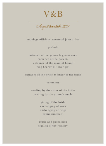 Impress your friends and family when you use our Antique Flowers Wedding Programs.