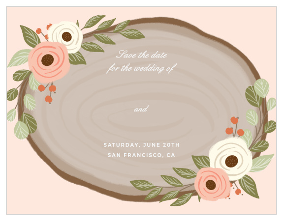 Family and friends are sure to run to their calendars to mark your wedding date when you send out our Country Chic Save the Date Magnets.