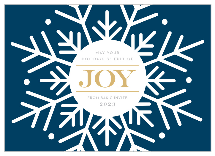Send some holiday spirit this season with our Golden Snowflake Corporate Holiday Cards. 
