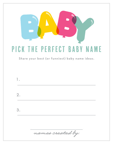 Get the party started with our Bubble Balloons Baby Name Contest.