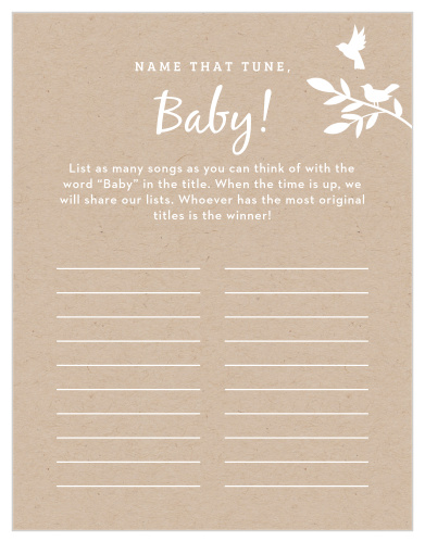 Scramble to think of the most original song titles with our simple, but hilarious, Kraft Woodland Baby Song Contest.