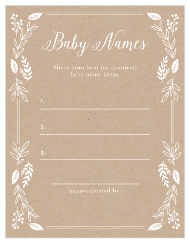 Our Petit Jardin Baby Name Contest is a perfect fit for your elegant baby shower.