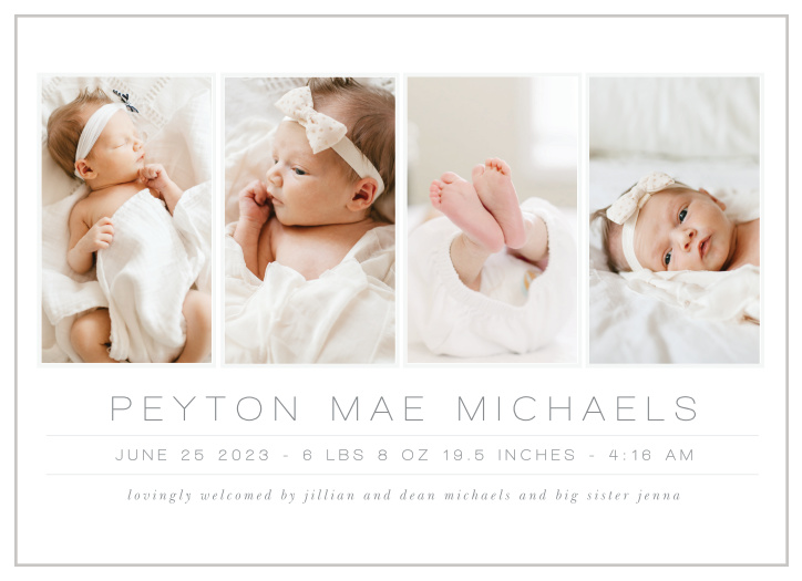 The Formal Photo is a gorgeously simple design that allows room for 4 photos.