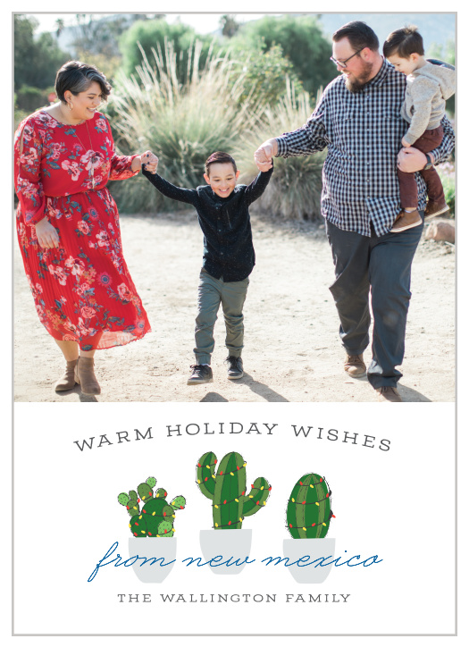 Spread the south-western holiday spirit with our Cactus Lights Christmas Cards.