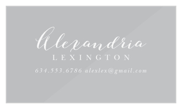 Your name carries your business forward like nothing else could on our Flowing Cursive Clear Business Cards.