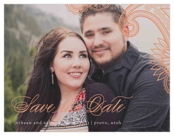 Our Indian Paisley Save the Date Magnets are a perfectly gorgeous way to announce the special day.