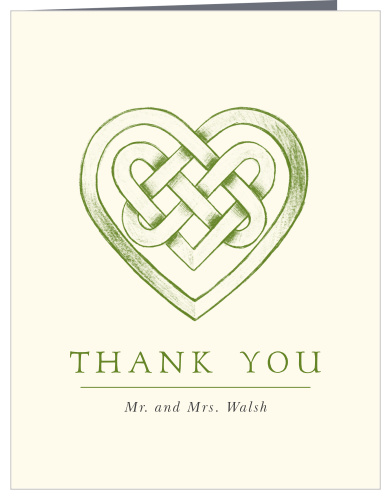 Our Celtic Wedding Thank You Cards are a perfectly charming way to thank your loved ones and supporters.