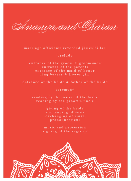 Your guests will fall in love with our Indian Mandala Wedding Invitations. 