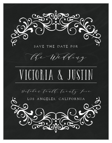 Our Gothic Magic Save-the-Date Magnets are the epitome of moody elegance.