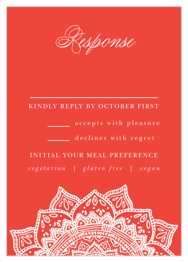 Your guests will fall in love with our Indian Mandala Response Cards.