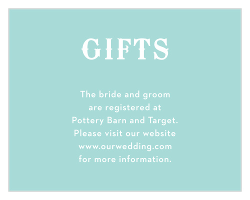 Our Papel Confetti Registry Cards are simply designed to pair with the rest of your Papel Confetti wedding suite. 