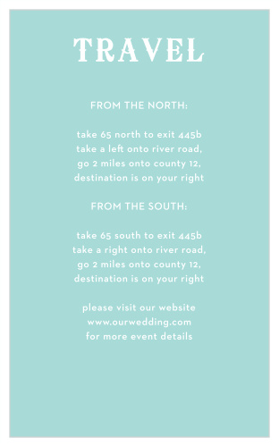 Our Papel Confetti Direction Cards are simply designed to pair with the rest of your Papel Confetti wedding suite.