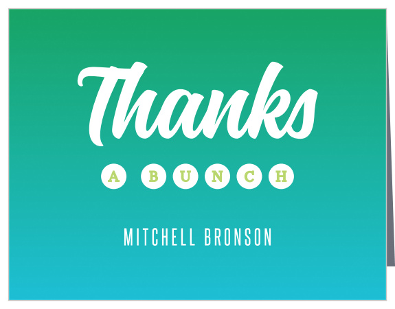 Thank your friends and family for making your birthday celebration one to remember with our Ombre Celebration Milestone Birthday Thank You Cards.