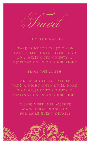 Our Hindu Celebration Direction Cards are lush and full of life.