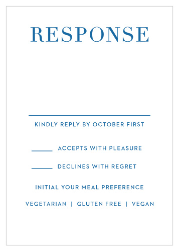 Make sure you're fully prepared for each and every one of your guests with our Beach Blanket Response Cards!