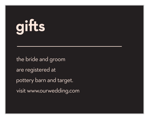 Our Minimal Type Registry Cards are the definition of modern minimalism.