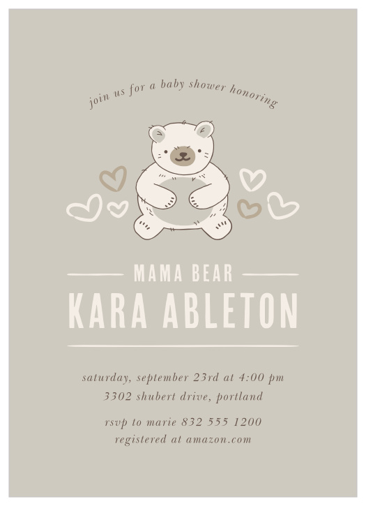 Customize and personalize this elegant and adorable baby shower invitation. Change the colors and fonts and view it in our instant online preview.