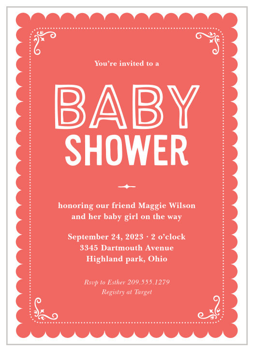 Looking for the perfect baby shower card? Look no further with our Baby Frame Baby Shower Invitations!