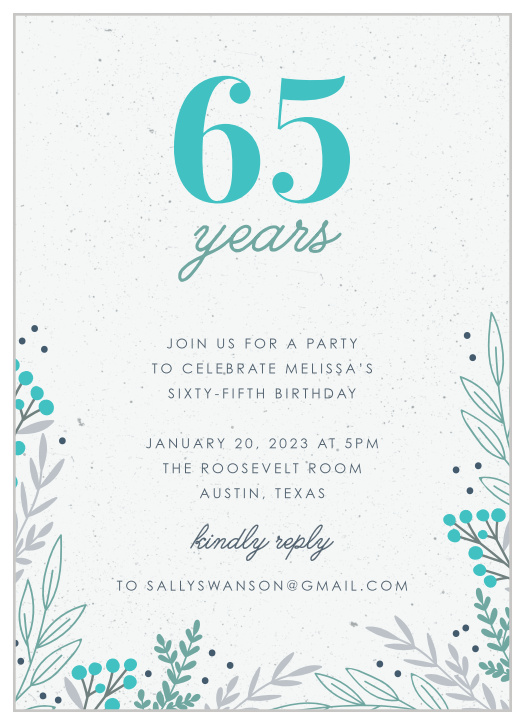 Our In the Garden Milestone Birthday Party Invitations will have your friends and family excited to celebrate your biggest birthday yet.