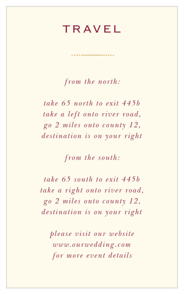 Our Royal Fairytale Direction Cards have everything you need to compliment your happily ever after wedding.