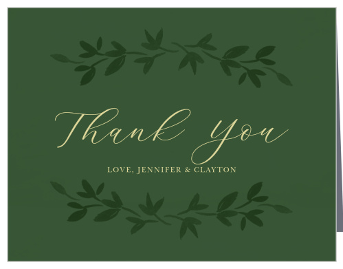 Express your deepest appreciation with the botanically styled design of our Forest Fairytale Wedding Thank You Cards.
