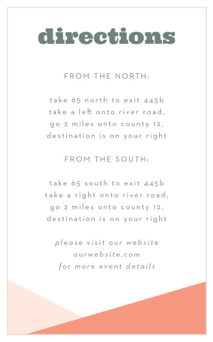 Guide your guests through every step and every turn on the way to your dream venue with our Modern Minimalist Direction Cards.