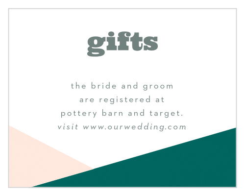The Modern Minimalist Registry Cards are bold and simple. 