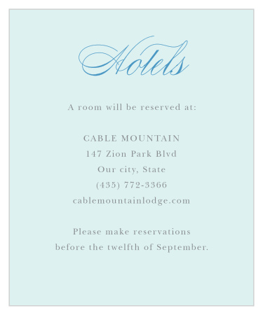 Our Watercolor Star Accommodation Cards combines classic charm with modern design in a way your guests will love.