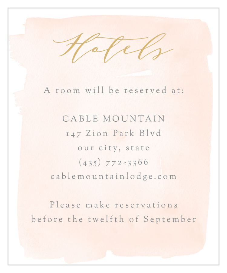 Simple Romance Accommodation Cards