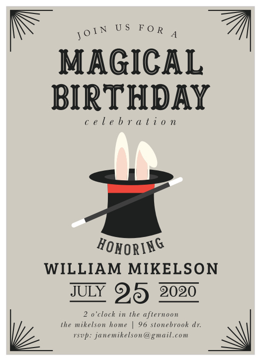Our Magician Bash Children's Birthday Party Invitations are no hoax! 