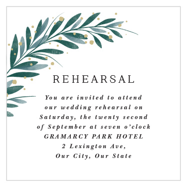 Our Perfect Match Rehearsal Cards bring family and friends together the night before your wedding to practice!