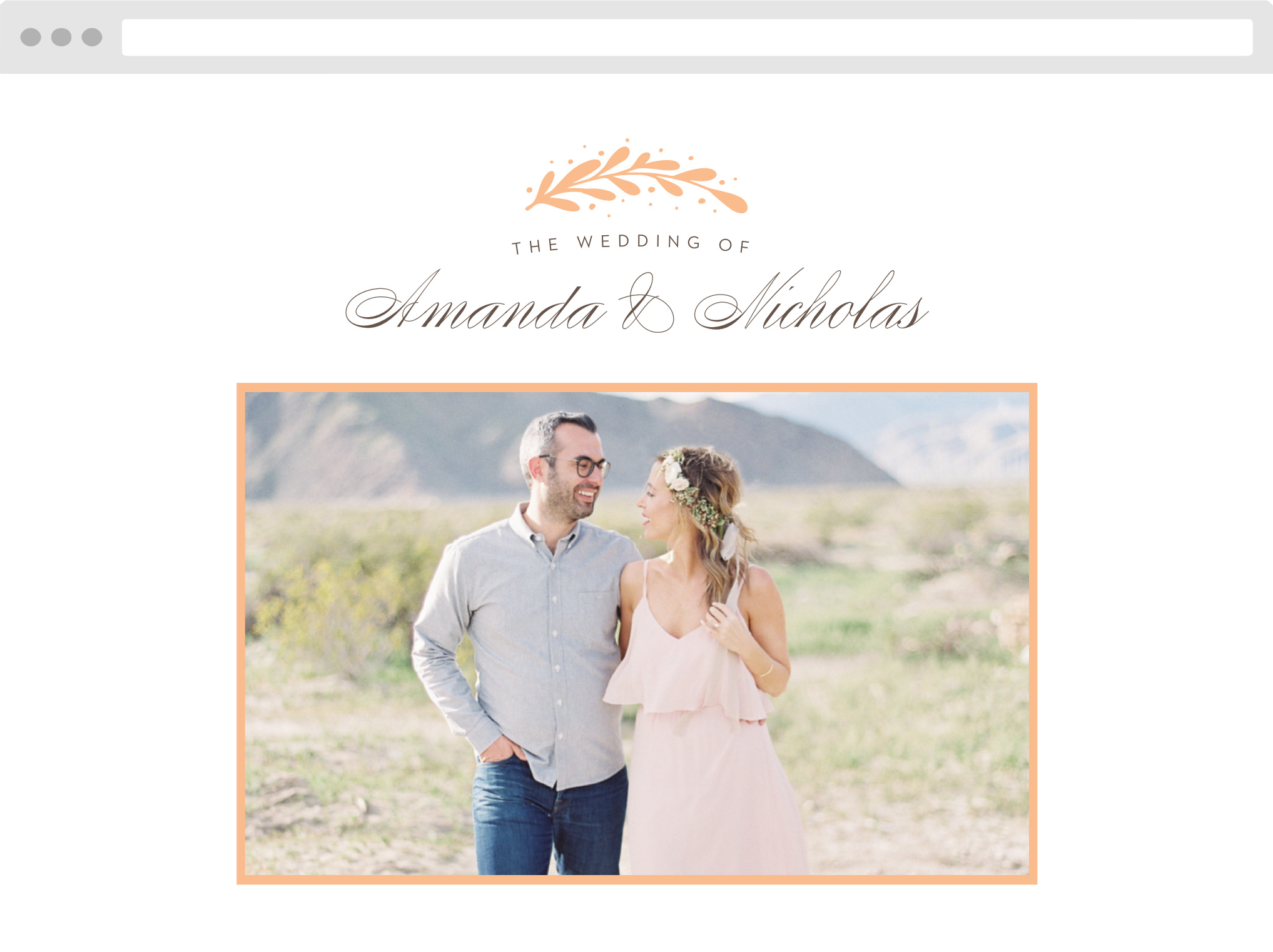 Rustic Laurels Wedding Website