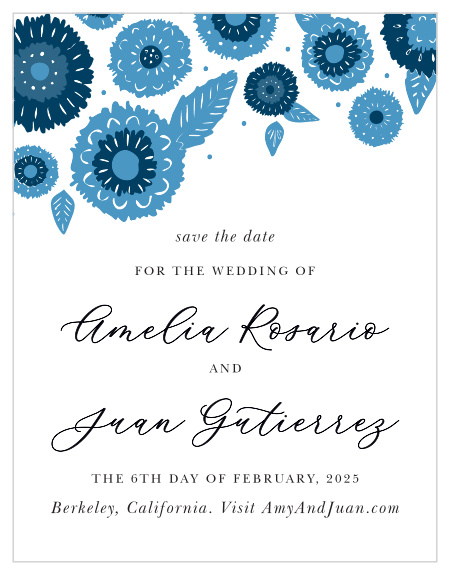 If your big day is coming up, why not let your loved ones know with our Mexico Fiesta Save-the-Date Cards?