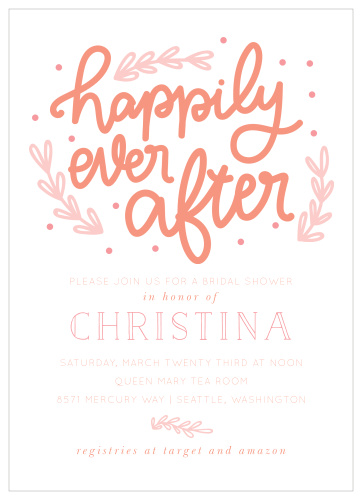 Our fun and playful Ever After Bridal Shower Invitations are absolutely adorable!