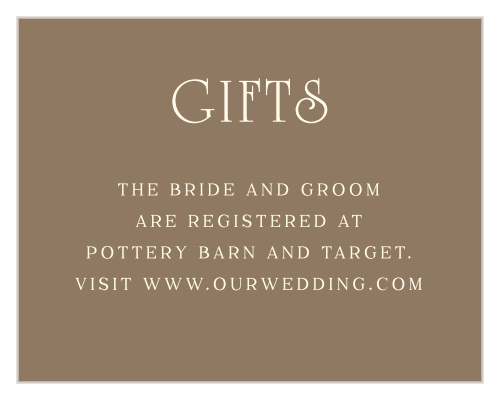 Our Irish Deco Registry Cards are a perfect way to help your loved ones know how to support you.