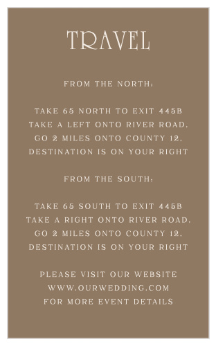 Our Irish Deco Direction Cards are a perfect way to keep your guests from getting lost.