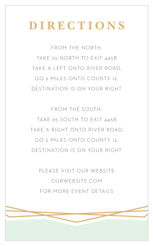 Make sure no one gets lost on the way to your big night with our Modern Simplicity Direction Cards!