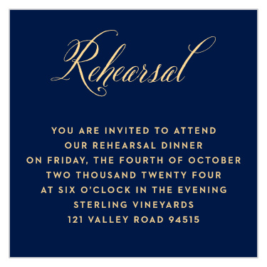 Use our Unique Botanicals Rehearsal Cards to be sure that your rehearsal dinner goes off without a hitch!