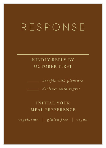Gather the information you need from your wedding guests with our Fall Leaves Response Cards.