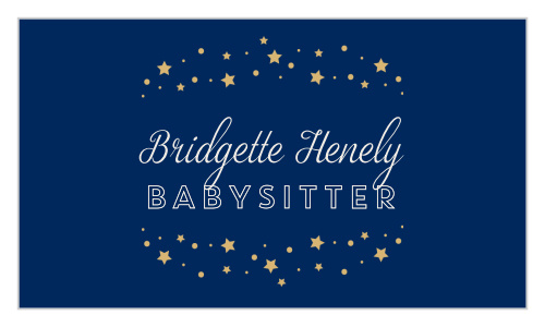 Our Starry Sitter Business Cards a great way for you to promote your nannying or babysitting business!